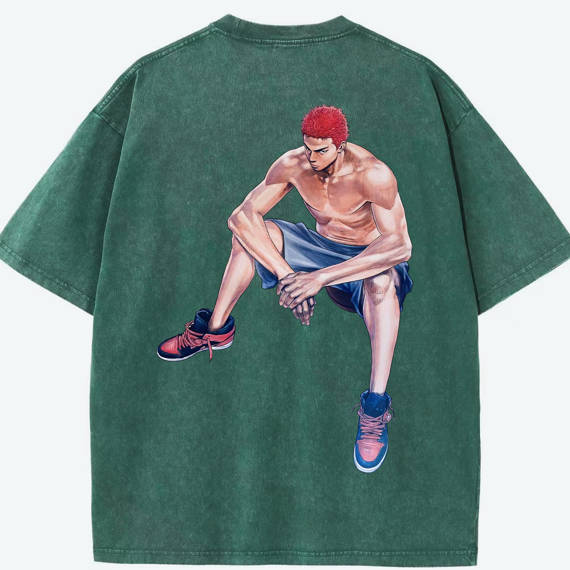 （画像用） SLAM DUNK／スラムダンク 綿100% ヴィンテージ風 半袖Tシャツ（背面プリント）